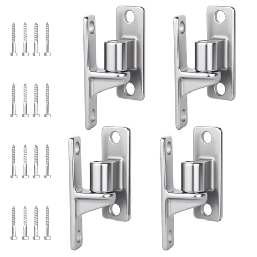 WellMade 4 Pack Heavy Duty 304 Stainless Steel Gate Hinges – Wall Mount, Non-Weld One-Piece Design, Supports 600lbs, Rustproof for Farm/Barn/Fence Gates (Screws Included)