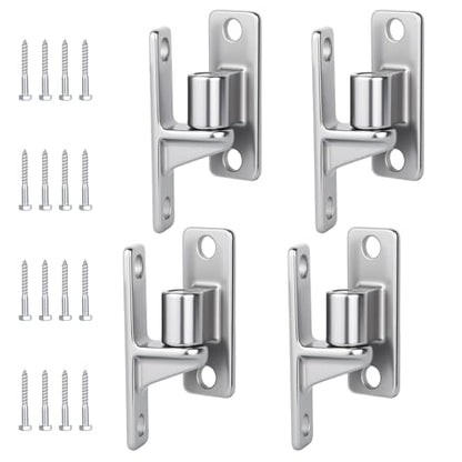 WellMade 4 Pack Heavy Duty 304 Stainless Steel Gate Hinges – Wall Mount, Non-Weld One-Piece Design, Supports 600lbs, Rustproof for Farm/Barn/Fence Gates (Screws Included)