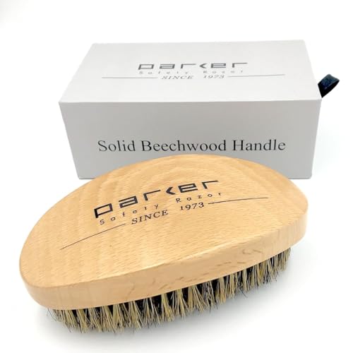 Parker Natural Boar Bristle Military-Style Hair and Beard Brush