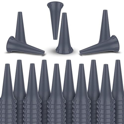 2.5mm Disposable Ear Specula Tips for Universal Otoscopes – Compitible with W-E-L-C-H A-L-L-Y-N, K-a-W-e, RIES'TER, H.E.I.N.E| Plastic Replacement Covers | Gray | Pack of 100 - size: 2.5MM, style: Pack of 100