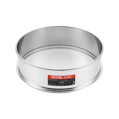 VEVOR Flour Sieve, 10 Mesh Sifter, 304 Stainless Steel Food-grade Fine Mesh Strainer, Dia. 12.6" for Baking, 5 Sizes Mesh Hole for Mungbean, Rice, Pearl Powder - style: 10 Mesh