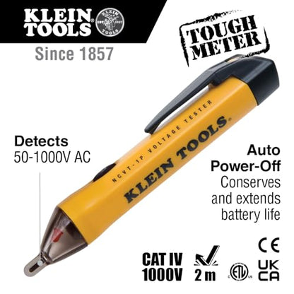 Klein Tools 80097 Beginner Tester Kit, GFCI Outlet and Receptacle Tester, Electronic and Non-Contact Test Pen, 3-Piece - size: 3-Piece Set