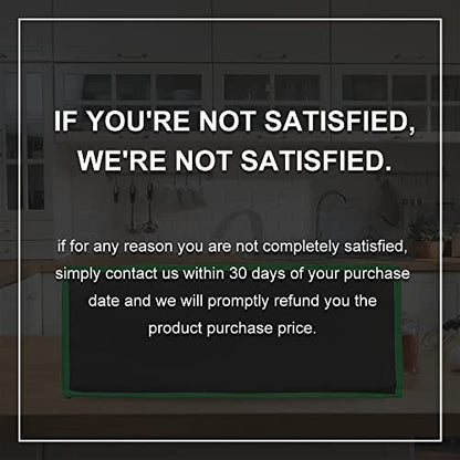Bodaon Insulated Pizza Delivery Bag, 20" x 20" x 8" Pizza Warmer Bags for Carry Hot, Black with Green Edge, 1-Pack - color: Black-green Edge, size: 20" x 20" x 8"