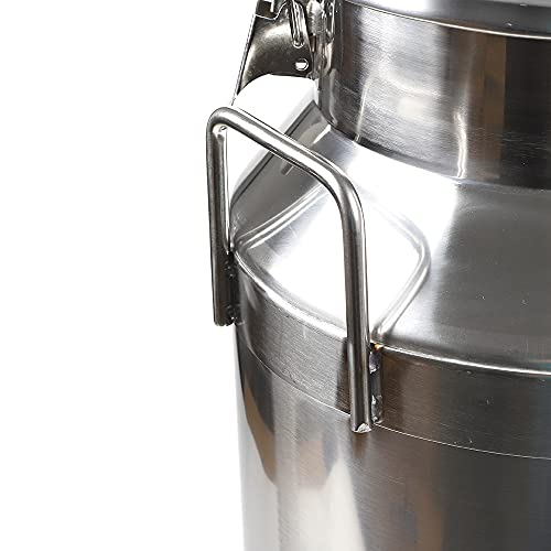Gallon Milk Can Stainless Steel Milk Bucket Wine Pail Bucket Versatile Milk Can Wine Bucket Liquid Storage Milk Transport Can Tote Jug with Sealed Lid Heavy Duty and Carry Handle (40L 10.6 Gallon) - size: 40L 10.6 Gallon