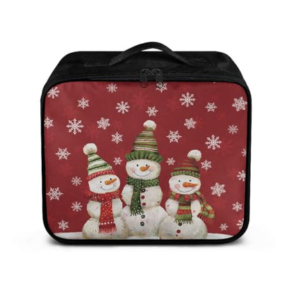 Christmas Pet First Aid Bag Empty Travel Rescue Pouch Medical Bags First Responder Storage Compact Medicine Bag for Car Home Office Kitchen Outdoor Snowman Trio - color: Christmas Snowman Trio