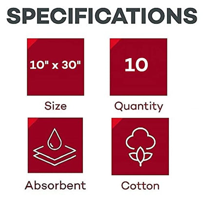 Dealmed Multi-Trauma Dressing - 10" x 30" Sterile Emergency Pad - 10 Count - size: Pack of 10, style: 10" x 30"