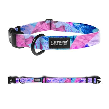 Tuff Pupper Premium Adjustable Dog Collar for Small Boy & Girl Dogs, Stylish Pattern Collars Designed in USA, Quick Release Buckle, PurpleHaze Print, Small (0.7 Inch Wide x 8-12 Inch Neck) - color: PurpleHaze, size: Small