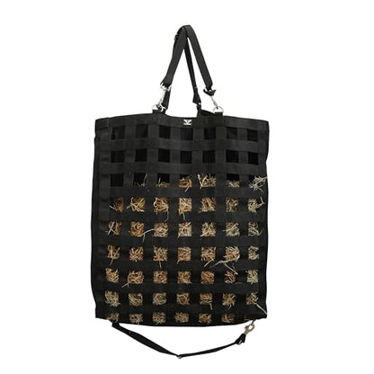 TuffRider 1 3/4" Supreme Nylon Web Front Slow Feeder Horse Hay Bag with Waterproof Ripstop Fabric