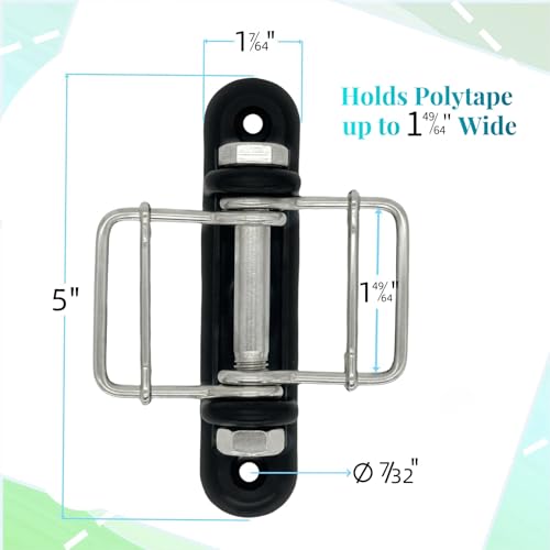 10Pcs Electric Fence Polytape Insulators Buckles for 1.7" Tape