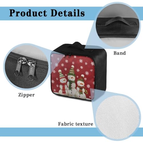 Christmas Pet First Aid Bag Empty Travel Rescue Pouch Medical Bags First Responder Storage Compact Medicine Bag for Car Home Office Kitchen Outdoor Snowman Trio - color: Christmas Snowman Trio