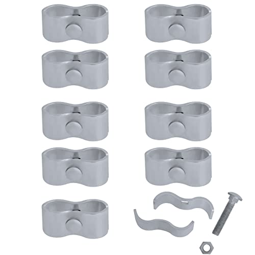 10Sets Dog Kennel Panel Clamps Chain Link Fence Clamps, 1-3/8’’ Fence Parts