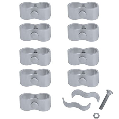 10Sets Dog Kennel Panel Clamps Chain Link Fence Clamps, 1-3/8’’ Fence Parts
