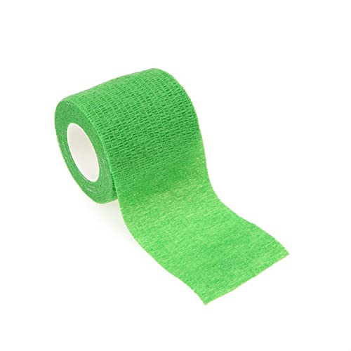 Self Adhesive Bandage Wrap Animal Cohesive Bandage Self Adherent Wrap First Aid Tape for Dogs Cats Horses Birds & Wrist Healing Ankle Sprain Swelling - color: 2 Inch Emerald Green 12 Rolls