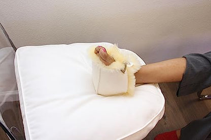 Sheepskin Ranch Sofsheep Medical Sheepskin Heel Protector, Pressure Relief for Bed Sores, Ulcers, Sensitive Skin, Hospital Grade, Chrome Free, Washable, Hypoallergenic, Adjustable, Real Wool, Single - style: Single