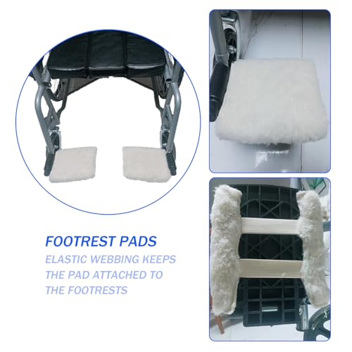 Faux Synthetic Sheepskin Bed Pad Wheelchair Blanket Wheelchair Leg Rest Pad Foot Protectant Recliner Leg Cushion Footrest Cover Foot Armrest Covers Footplate Protector(Apricot) (Footrest Pads) - size: Footrest Pads