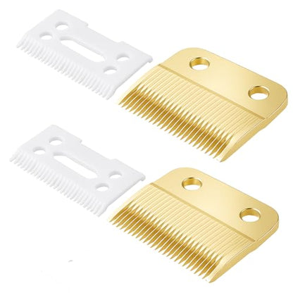 2 Set Replacement Clipper Blades 1037-400 Compatible with Wahl 30-15-10,Professional Animal Standard Adjustable Blade Set,Ceramic Dog Blade Set