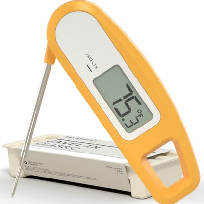 Lavatools Javelin® Ultra-Fast 3-Second Digital Instant Read Meat Thermometer for Grill and Cooking, 2.75" Probe, Compact Foldable Design, Large Display, IP65 Water Resistant, NSF Certified – Butter - color: Butter