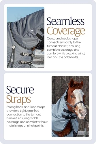 Equinavia Arktis Turnout Neck Cover No Fill | 1200 Denier - Carbon Gray - XL - color: Carbon Gray, size: XL