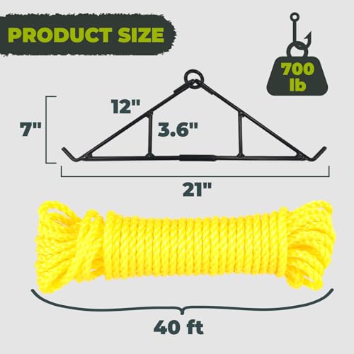 Highwild Game Hoist Gambrel & Deer Hanger Kit, 700 LB Deer Hoist