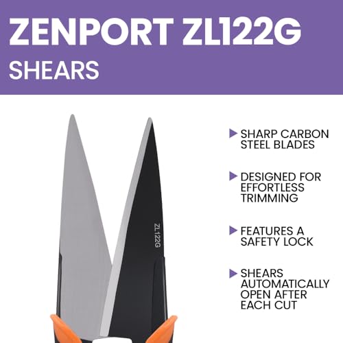 Zenport ZL122G Heavy Duty Onion/Sheep Shear, Ergonomic, 6.5-Inch Carbon Steel Blade, 13-Inch Long - size: 6.5-Inch