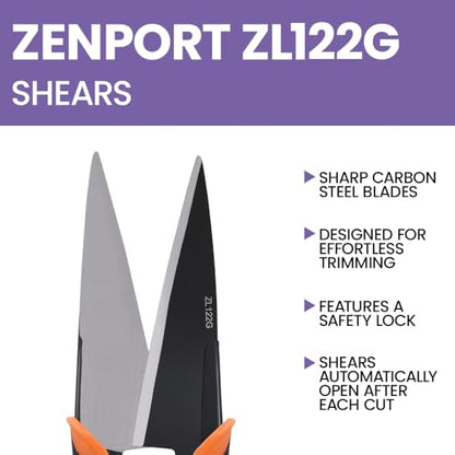 Zenport ZL122G Heavy Duty Onion/Sheep Shear, Ergonomic, 6.5-Inch Carbon Steel Blade, 13-Inch Long - size: 6.5-Inch