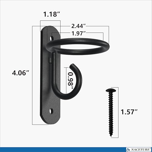 NACETURE Heavy Duty Horse Stall Bucket Hooks, 6 Pack