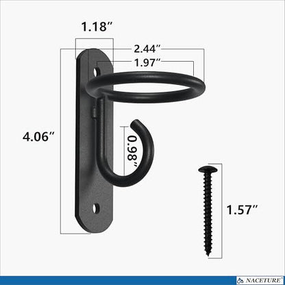 NACETURE Heavy Duty Horse Stall Bucket Hooks, 6 Pack