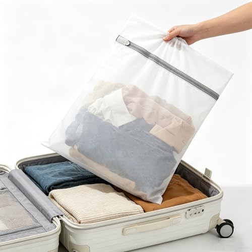3Pcs Mesh Laundry Bags with Sturdy Zipper,washing Bags for Washing Delicates,Protect Clothes in Washing Machine for Home, College & Dorm (3 Large) - size: 3 Large