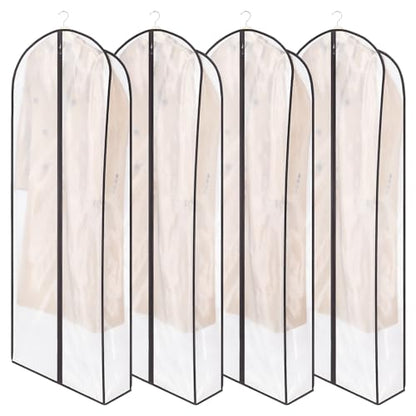 Zilink Leather Jacket Coat Storage Bags Dress Bags for Gowns Long 60 in - size: 60"-4pcs