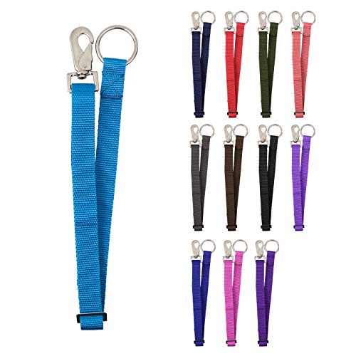 Derby Originals Heavy Duty Adjustable 30” Nylon Hanging Bucket Straps for Water and Feed Buckets - Available in 16 Colors and Patterns (Hurricane Blue) - color: Hurricane Blue
