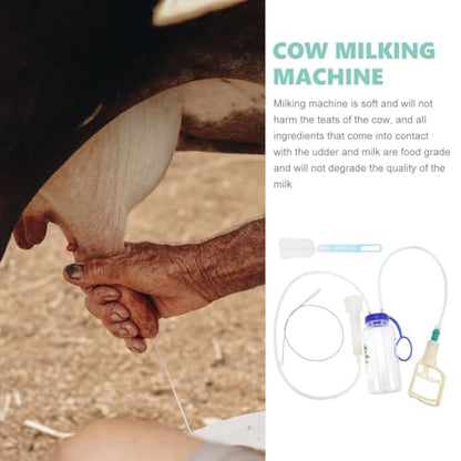 1Set Portable Manual Milking Machine for Cows and Sheep Cattle Milking Equipment Food-Grade Plastic Easy to Use and Clean for Dairy Farms Home Use