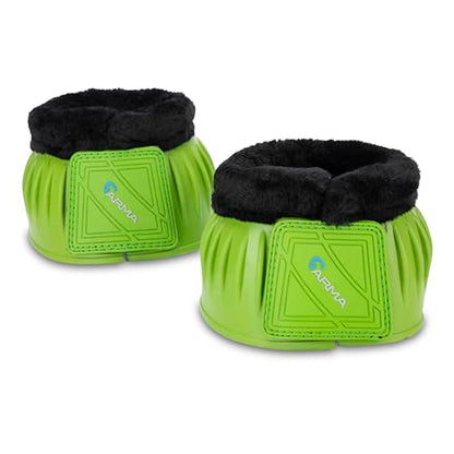 Shires ARMA Fleece Trim Bell Boot (Bright Green, X-Full) - color: Bright Green, size: X-Full