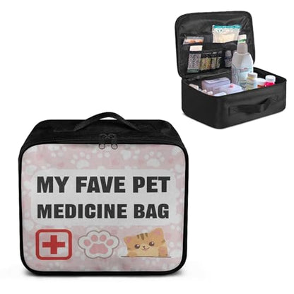 Pink First Aid Bag Empty Pet 1st Aid Bag Medical Travel Case First Responder Emergency Medicine Bags for Car Home Office Sport Outdoors - color: Pink Pet
