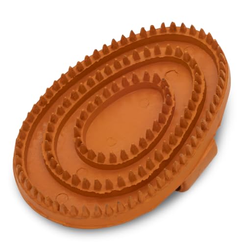 Grewal Equestrian Palm Fit Curry Comb (Orange) - color: Orange
