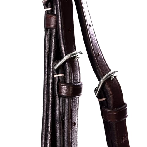 Equinavia Valkyrie Fancy Stitched Padded Cavesson Hunter Bridle with Reins - size: Warmblood