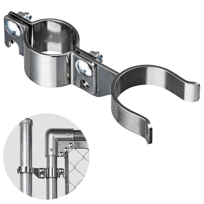 Heavy Duty Stainless Steel 1-5/8" x 1-7/8" Chain Link Fence Gate Fork Latch with Hole for Padlock（Fit 1 5/8" Gate Frame） 1Pack - size: 1-5/8''x1-7/8''-1P