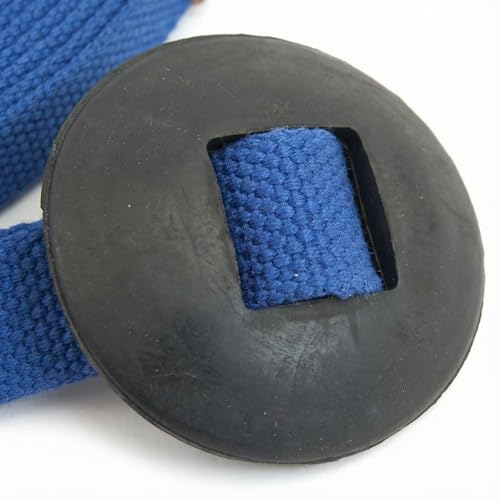 35' Flat Cotton Web Lunge Line with Bolt Snap & Rubber Stop - By Southwestern Equine (35', Sapphire) - color: Sapphire, size: 35'