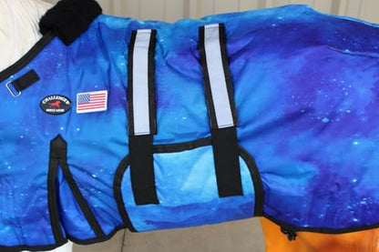1680D Miniature Foal Pony Donkey Weanling Winter Blanket 519TS12-M - color: Night Sky, size: 36-42 Inches (Medium)