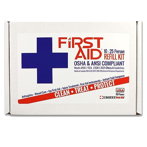 OSHA & ANSI 2021 Class A Refill Kit, 25 Person, 78 Pieces, First Aid Refill