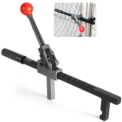 Chain Link Fence Stretcher Tool, Fence Puller, Tightener & Tensioner | Ratcheting Fencing Tool: 3–9.5 in range, 5° tilted base and hooked groove improve grip for one-person chain link fence setup