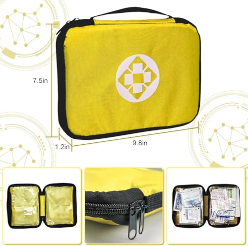 300Piece Small First Aid Kit Refill Supplies for Travel Mini Caming Emergency First Aid Kits Hiking Survival Essential Kit for Outdoor Adventure, Yellow 1st Aid - style: Yellow-300Pcs