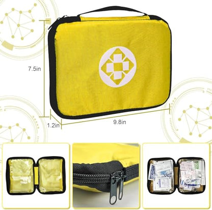 300Piece Small First Aid Kit Refill Supplies for Travel Mini Caming Emergency First Aid Kits Hiking Survival Essential Kit for Outdoor Adventure, Yellow 1st Aid - style: Yellow-300Pcs