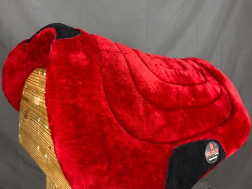 HILASON Western Endurance All Purpose Horse Fleece Saddle Pad - color: Red