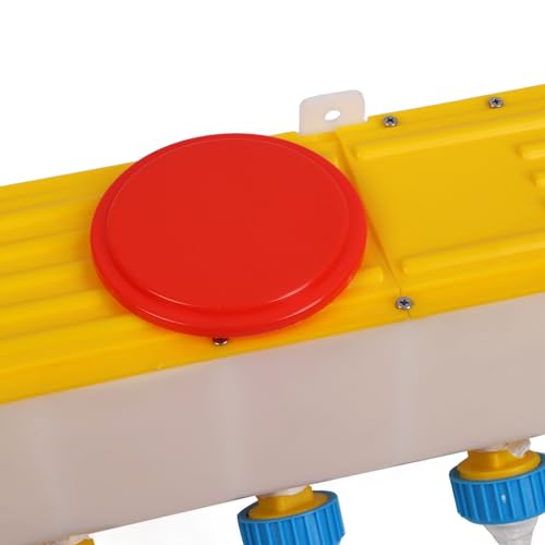 Silicone Lamb Drink Feeder, 8 Nipples Wall Mounted 10L Livestock Milk Feeding Bucket with One Way Valve and Feeding Port Lid, for Nursing Animal Lamb Piglet Puppy