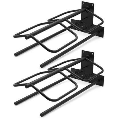 Wall Mounted Saddle Rack Set of 2, 120-lb Capacity Heavy Duty Iron Saddle Stand with Dual Blanket Bars and Tack Hook, Fits Western and English Saddles, for Barn, Stable, Trailer, Tack Room - size: 2Pcs