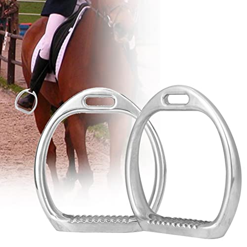 Acouto 1Pair of Aluminum Kids Lightweight Stirrups Pad Equestrian Sports Horse Riding Saddle S Stirrups and Leathers 545 Child Stirrup Irons Kid Kids English Mini Saddle