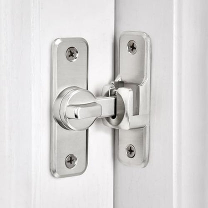 Silvery 90/180 Degree Flip Latch,Zinc Alloy Barn Door Latch - color: Silvery