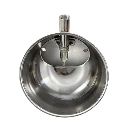 Stainless Steel Pig Waterer Bowl, Automatic Livestock Waterer 1/2" Thread, Heavy Duty Hog Water Trough, Wall Mounted Water Drinker for Piglet Sow Goat Livestock Farm（L）