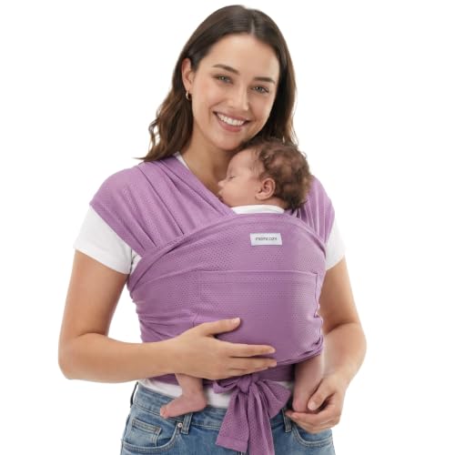 Momcozy Baby Wrap Carrier, Easy-On 2-Piece Design, Air Mesh Cooling - color: Air Mesh-Lavender Mist
