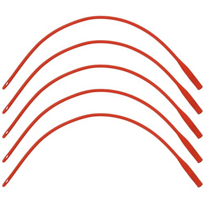 Rubber Lamb Feeding Tubes 16" x 16FR, for Goat Piglet Puppy,Red, 5 Pack - color: 5 Pack, size: 16 FR